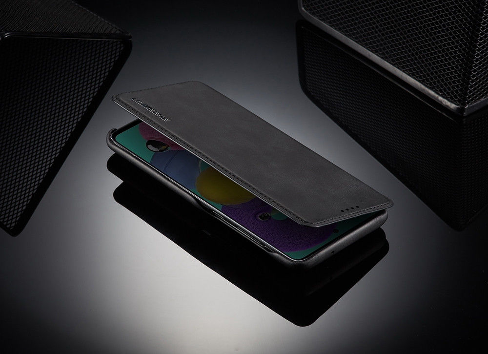 LC.IMEEKE Samsung Galaxy A41 Portemonnee Hoesje Kunstleer Zwart afbeelding 11