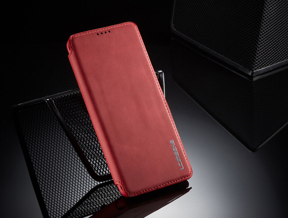 LC.IMEEKE Samsung Galaxy A41 Portemonnee Hoesje Kunstleer Rood afbeelding 10