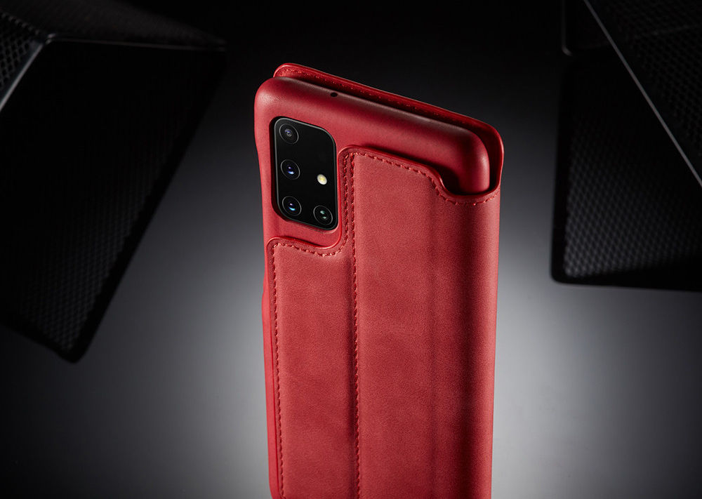 LC.IMEEKE Samsung Galaxy A41 Portemonnee Hoesje Kunstleer Rood afbeelding 13