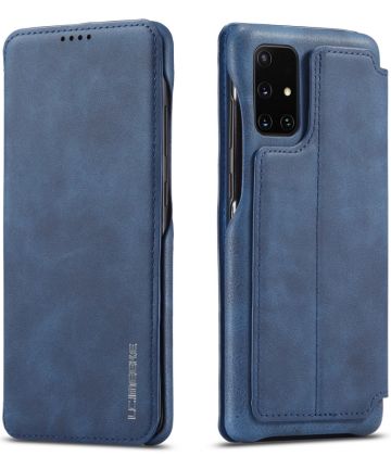 LC.IMEEKE Samsung Galaxy A41 Portemonnee Hoesje Kunstleer Blauw Hoesjes