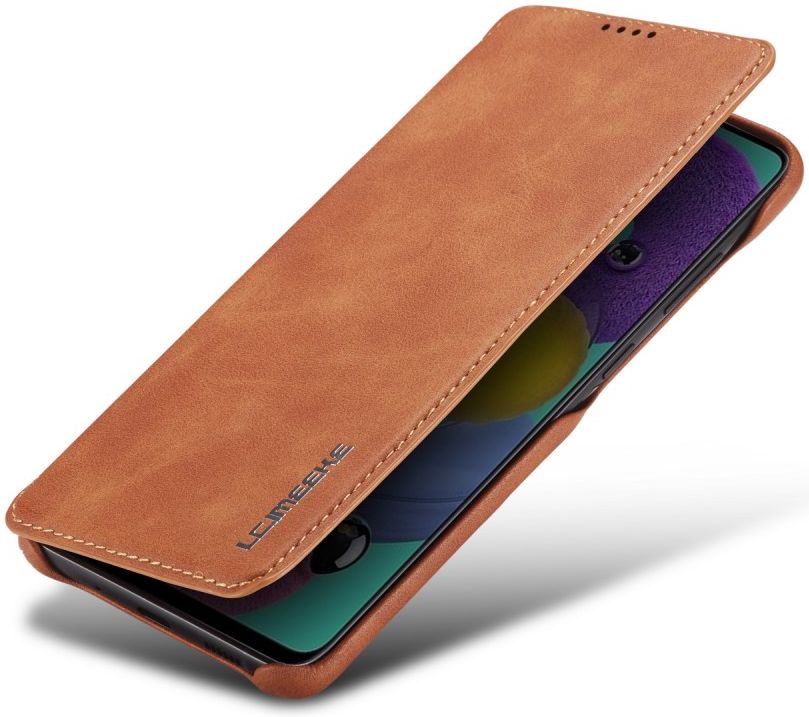 LC.IMEEKE Samsung Galaxy A41 Portemonnee Hoesje Kunstleer Bruin afbeelding 8