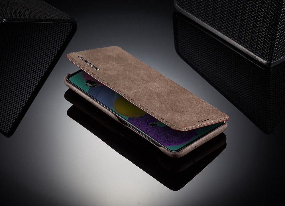 LC.IMEEKE Samsung Galaxy A41 Portemonnee Hoesje Kunstleer Coffee afbeelding 12