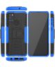 Samsung Galaxy A21S Hybride Kickstand Hoesje Blauw