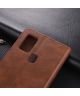 AZNS Samsung Galaxy A21S Hoesje Wallet Book Case Kunstleer Coffee