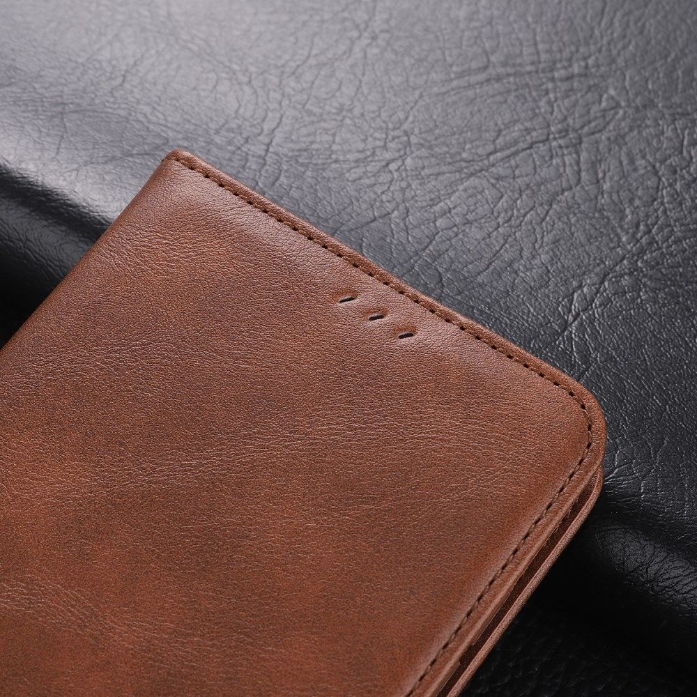 AZNS Samsung Galaxy A21S Hoesje Wallet Book Case Kunstleer Coffee afbeelding 23