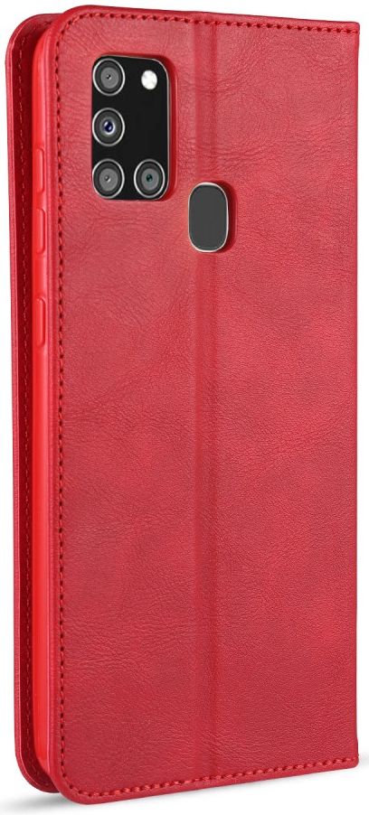 AZNS Samsung Galaxy A21S Hoesje Wallet Book Case Kunstleer Rood afbeelding 3