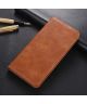 AZNS Samsung Galaxy A21S Hoesje Wallet Book Case Kunstleer Bruin