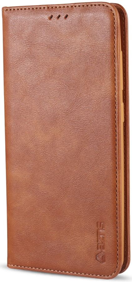 AZNS Samsung Galaxy A21S Hoesje Wallet Book Case Kunstleer Bruin afbeelding 2