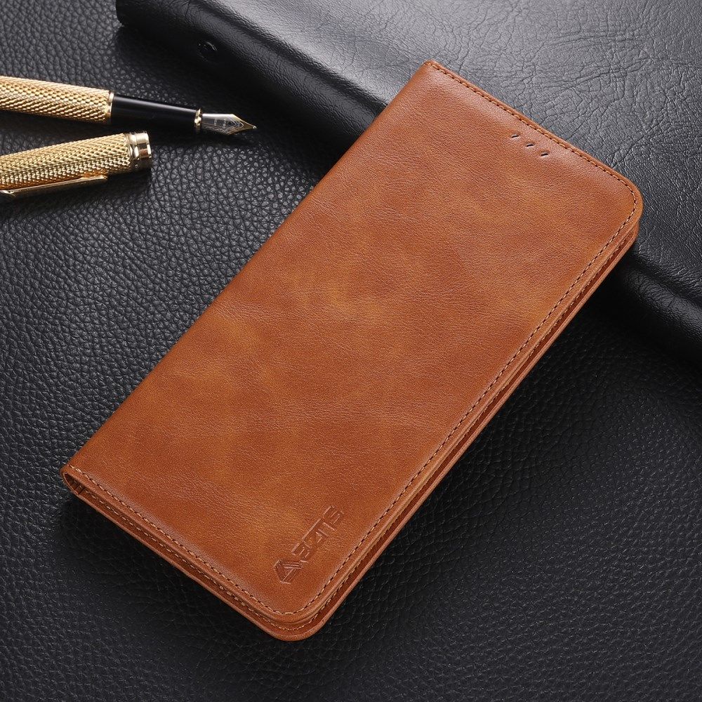 AZNS Samsung Galaxy A21S Hoesje Wallet Book Case Kunstleer Bruin afbeelding 5