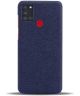 Samsung Galaxy A21S Stof Hard Back Cover Blauw