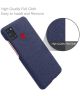 Samsung Galaxy A21S Stof Hard Back Cover Blauw