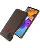 Samsung Galaxy A21S Stof Hard Back Cover Coffee