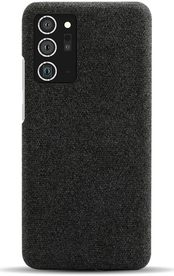 Samsung Galaxy Note 20 Ultra Stoffen Hoesje Zwart afbeelding 3