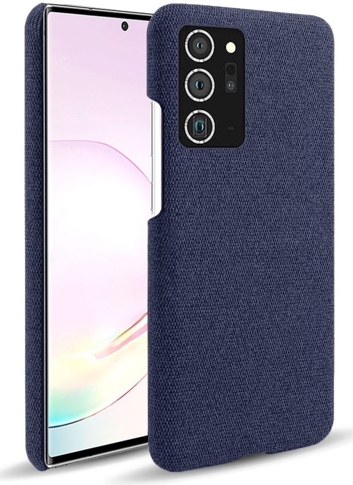 Samsung Galaxy Note 20 Ultra Stoffen Hoesje Blauw afbeelding 1