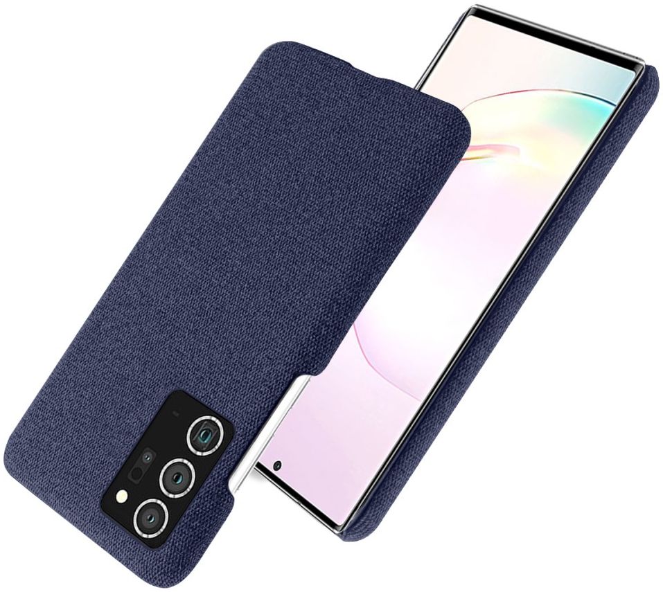 Samsung Galaxy Note 20 Ultra Stoffen Hoesje Blauw afbeelding 2