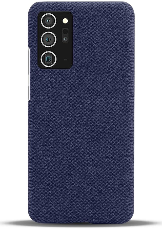 Samsung Galaxy Note 20 Ultra Stoffen Hoesje Blauw afbeelding 3