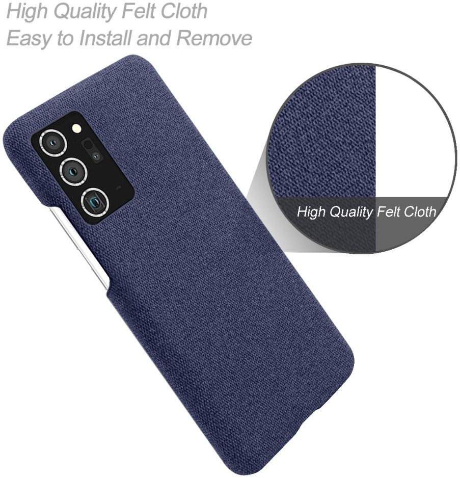 Samsung Galaxy Note 20 Ultra Stoffen Hoesje Blauw afbeelding 4