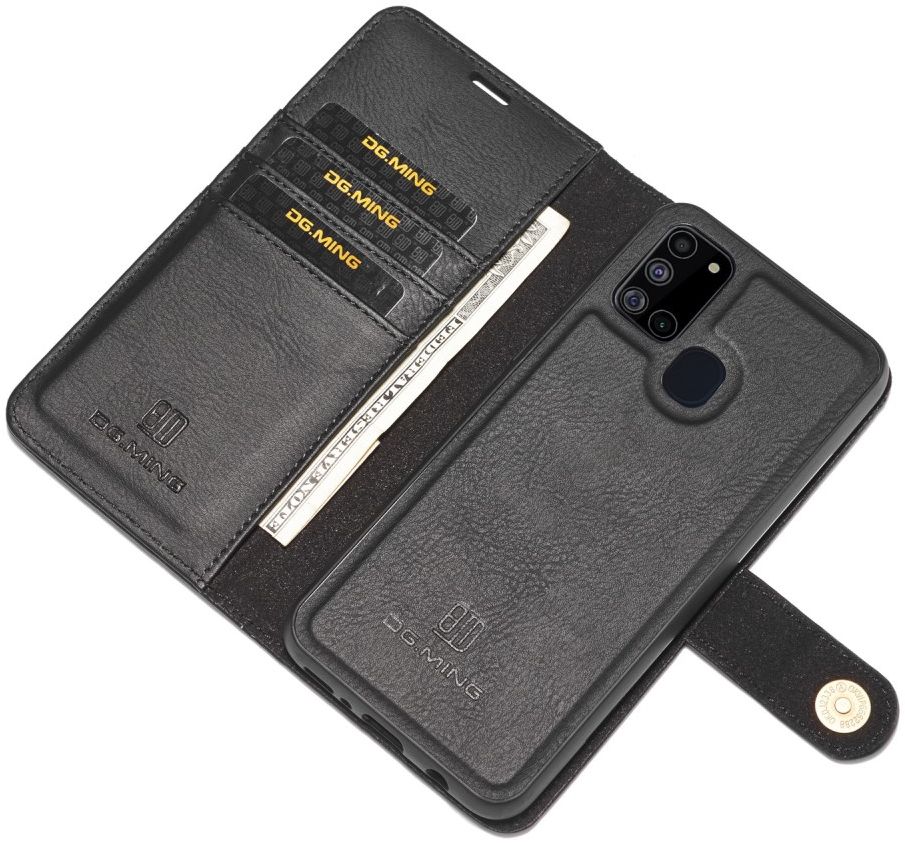 Samsung Galaxy A21s Hoesje 2-in-1 Book Case en Back Cover Zwart afbeelding 2