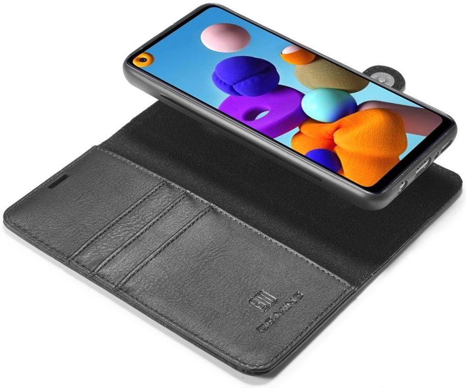 Samsung Galaxy A21s Hoesje 2-in-1 Book Case en Back Cover Zwart afbeelding 1