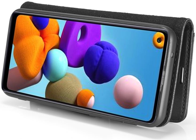 Samsung Galaxy A21s Hoesje 2-in-1 Book Case en Back Cover Zwart afbeelding 11