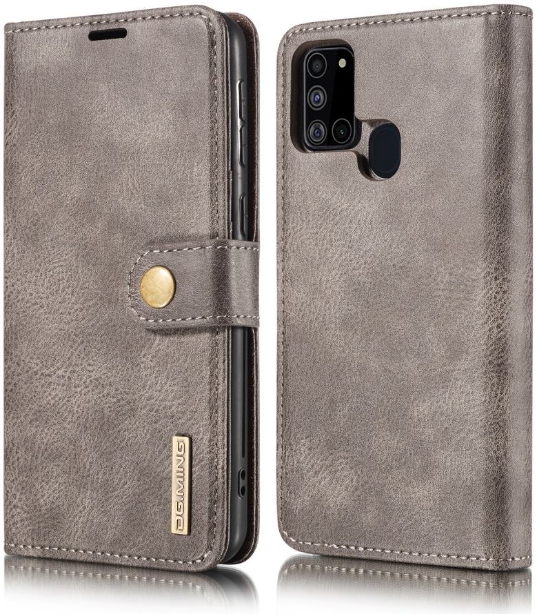 Samsung Galaxy A21s Hoesje 2-in-1 Book Case en Back Cover Grijs afbeelding 6