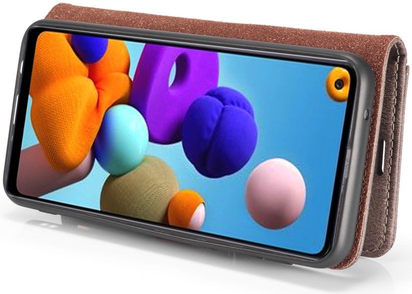 Samsung Galaxy A21s Hoesje 2-in-1 Book Case en Back Cover Grijs afbeelding 11