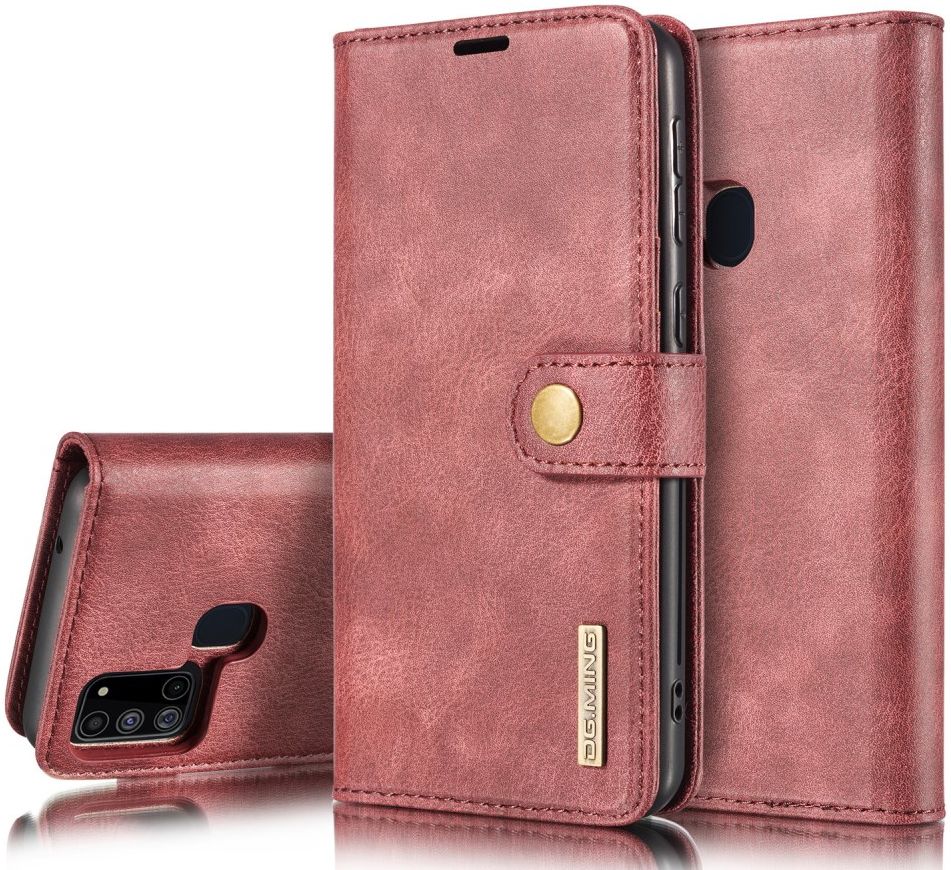 Samsung Galaxy A21s Hoesje 2-in-1 Book Case en Back Cover Rood afbeelding 5
