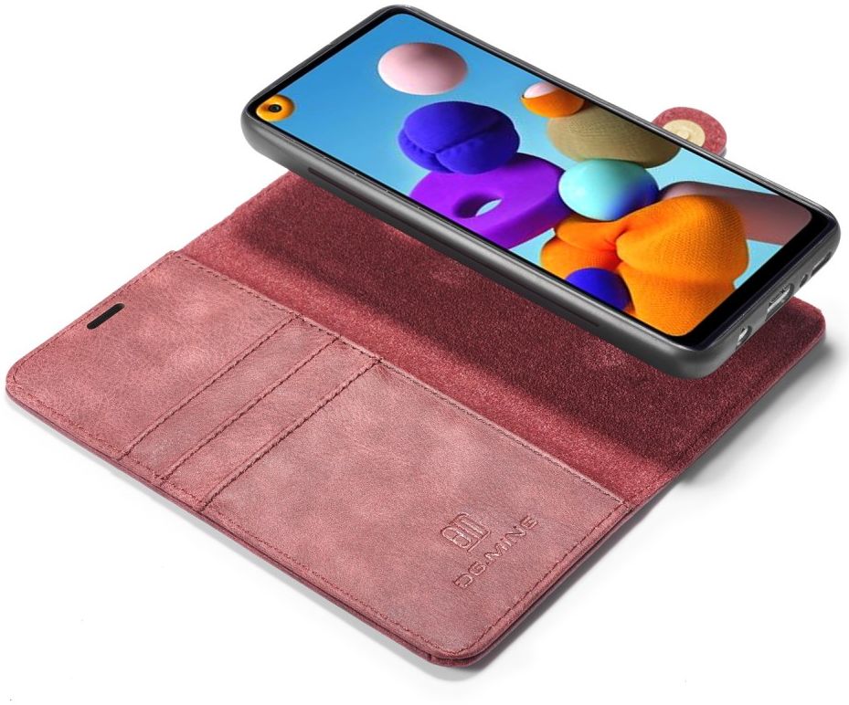 Samsung Galaxy A21s Hoesje 2-in-1 Book Case en Back Cover Rood afbeelding 1