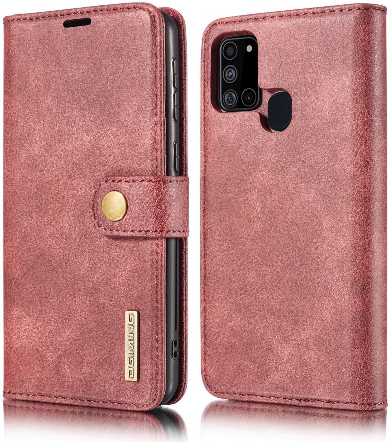 Samsung Galaxy A21s Hoesje 2-in-1 Book Case en Back Cover Rood afbeelding 6