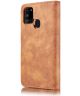 Samsung Galaxy A21s Hoesje 2-in-1 Book Case en Back Cover Bruin