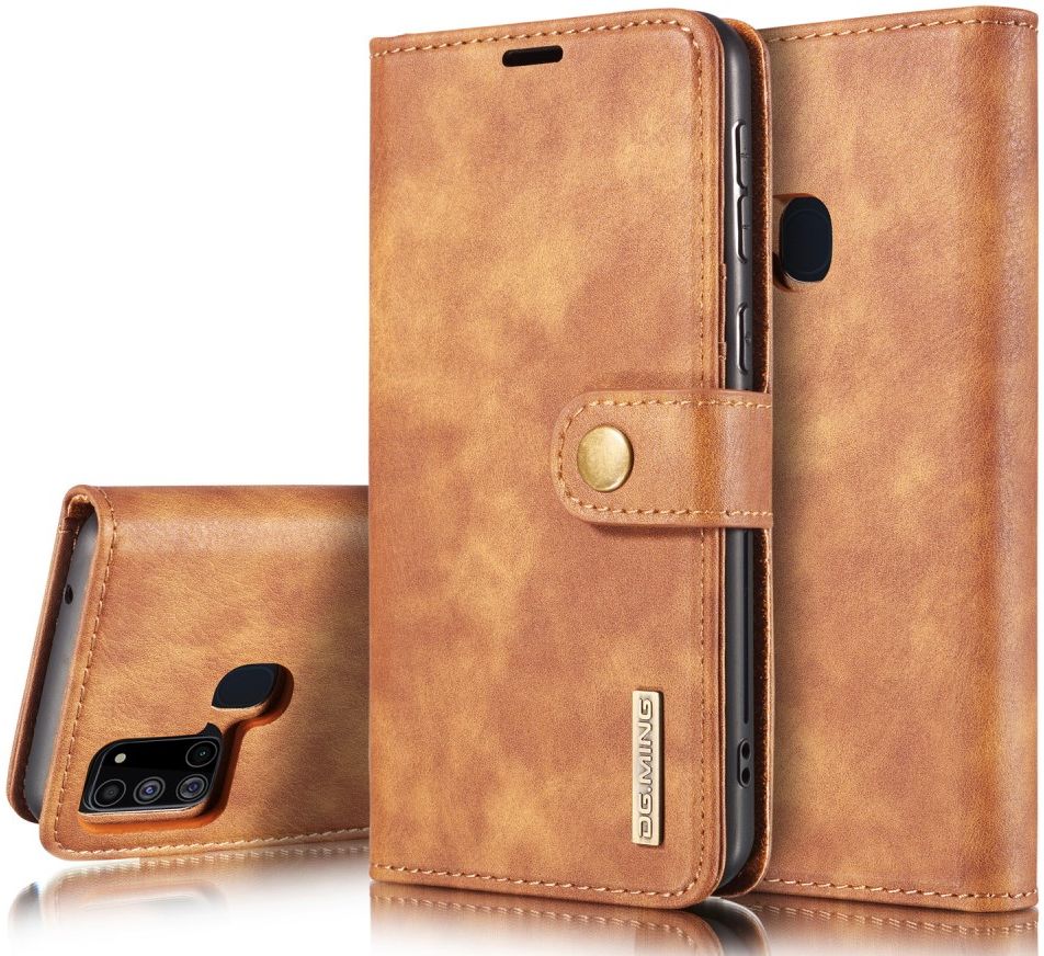 Samsung Galaxy A21s Hoesje 2-in-1 Book Case en Back Cover Bruin afbeelding 5