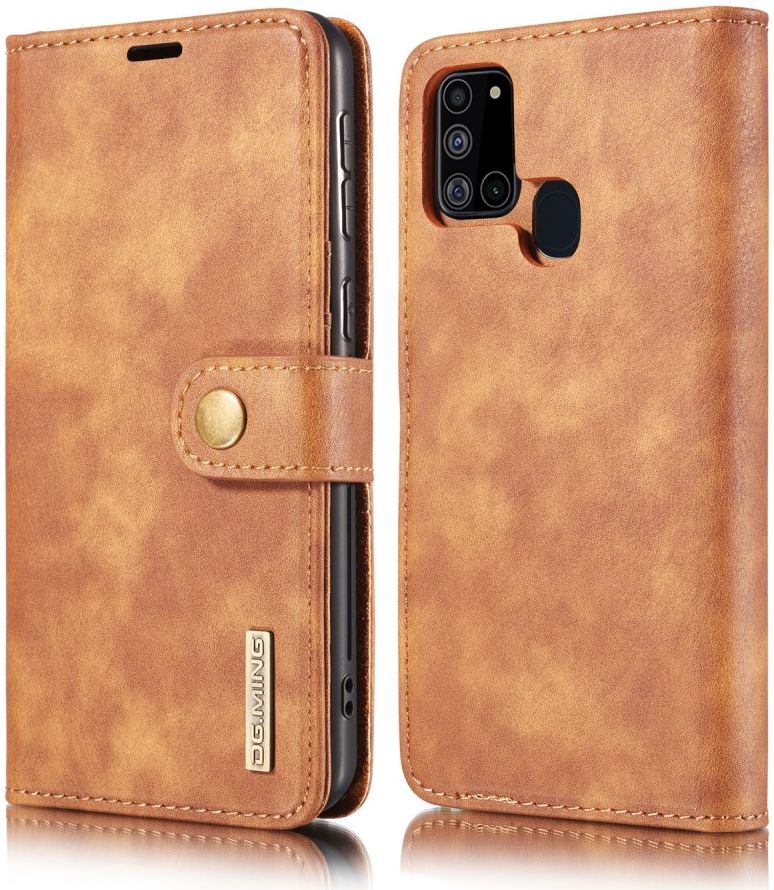 Samsung Galaxy A21s Hoesje 2-in-1 Book Case en Back Cover Bruin afbeelding 6