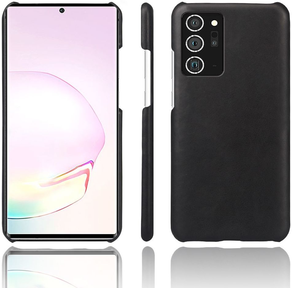 Samsung Galaxy Note 20 Ultra Hoesje Crazy Horse Lederen Coating Zwart afbeelding 1
