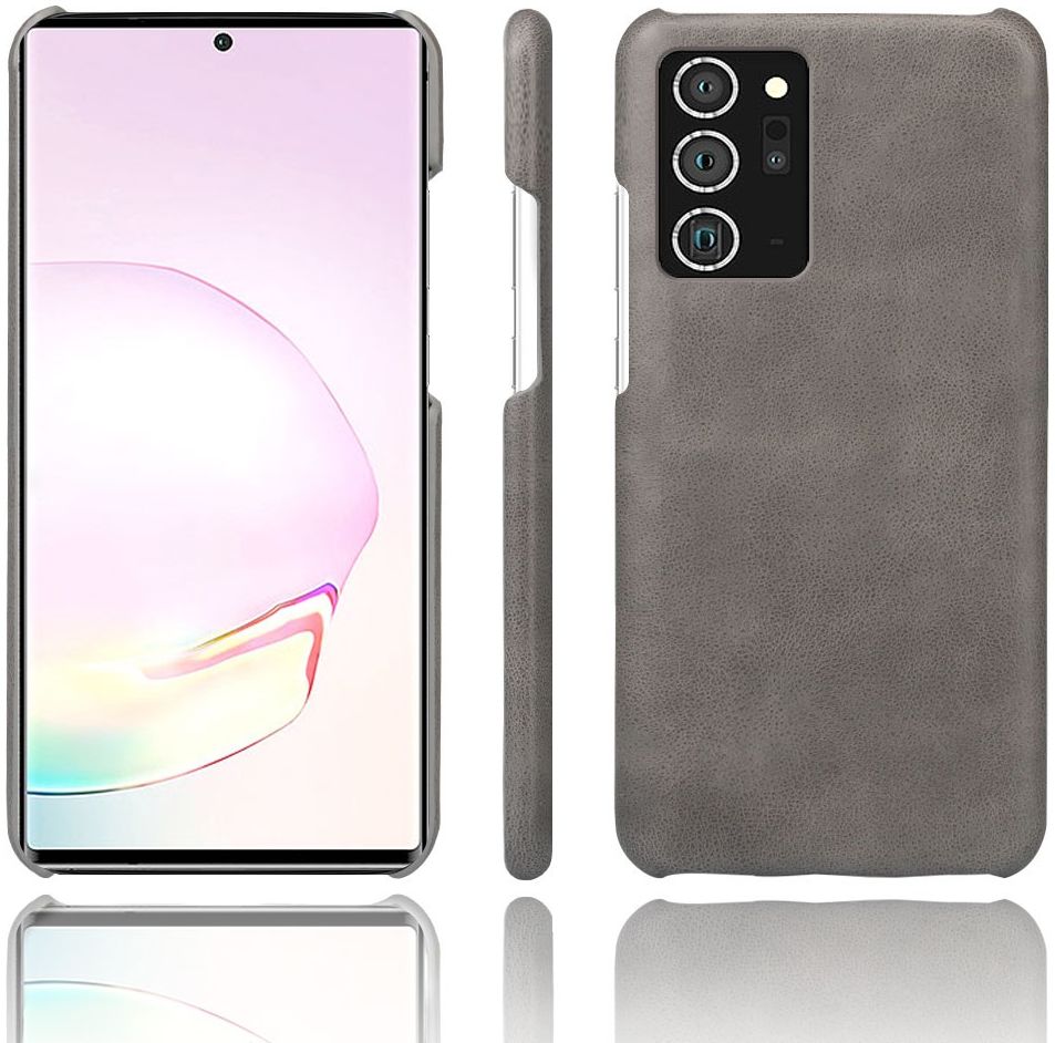 Samsung Galaxy Note 20 Ultra Hoesje Crazy Horse Lederen Coating Grijs afbeelding 1