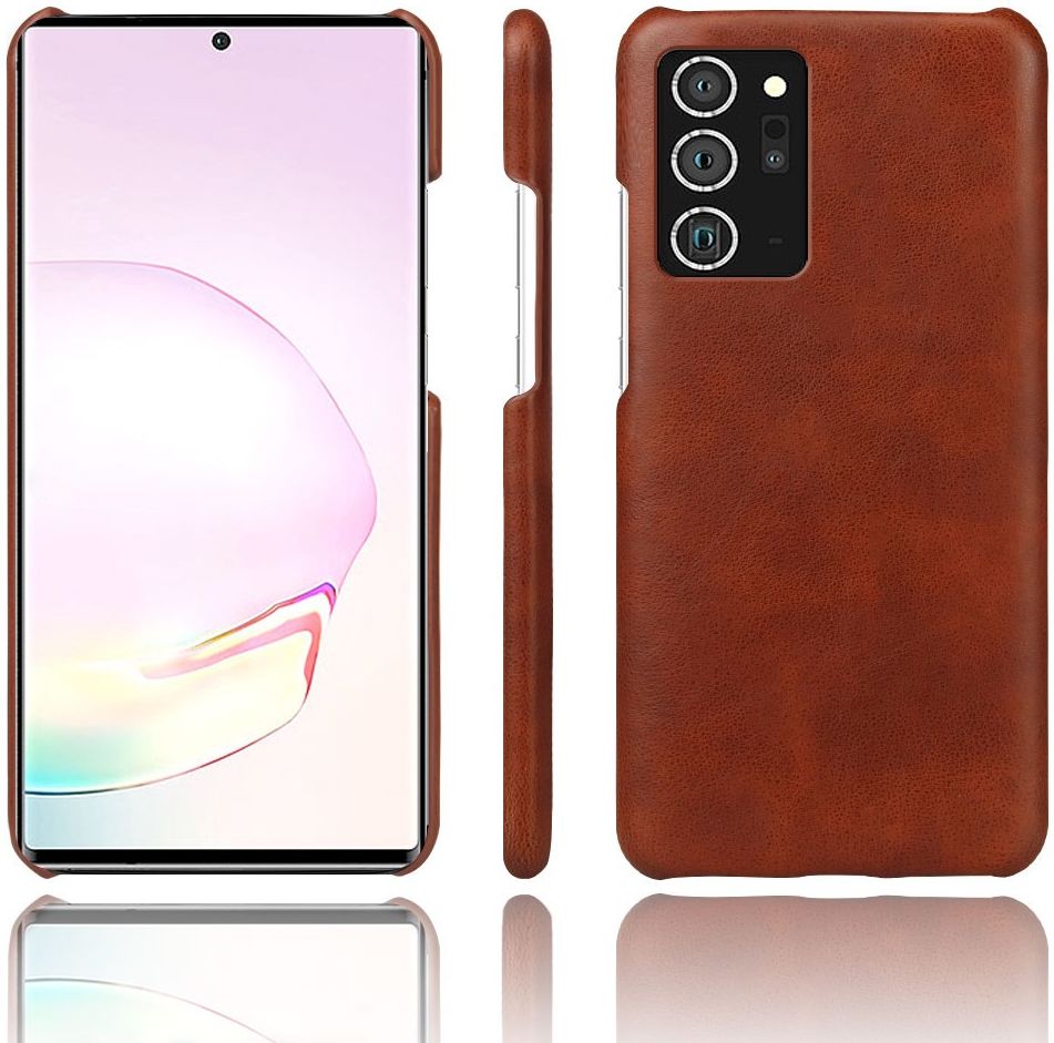 Samsung Galaxy Note 20 Ultra Hoesje Crazy Horse Lederen Coating Bruin afbeelding 1