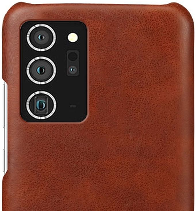 Samsung Galaxy Note 20 Ultra Hoesje Crazy Horse Lederen Coating Bruin afbeelding 2