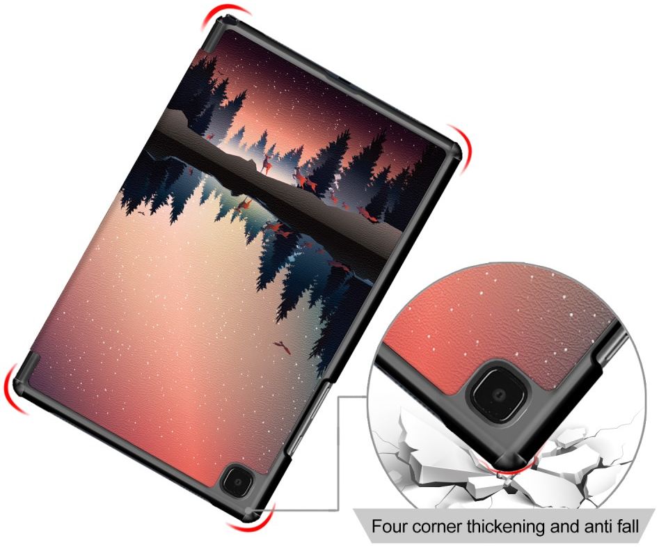 Samsung Galaxy Tab A7 (2020 / 2022) Hoes Tri-fold met Bomen Print afbeelding 10