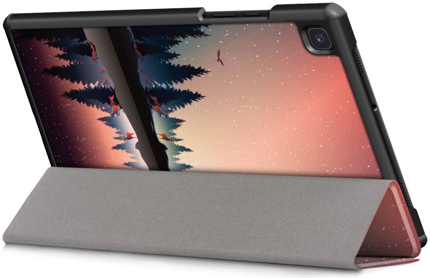 Samsung Galaxy Tab A7 (2020 / 2022) Hoes Tri-fold met Bomen Print afbeelding 2