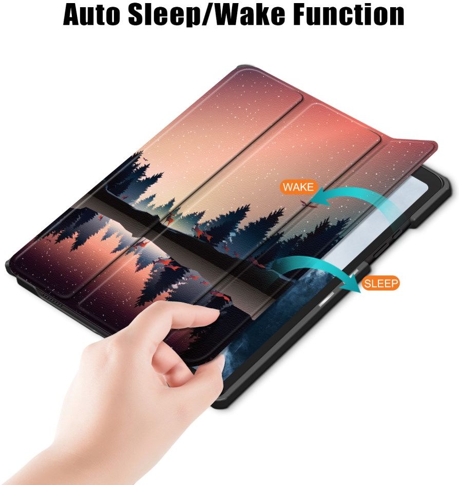 Samsung Galaxy Tab A7 (2020 / 2022) Hoes Tri-fold met Bomen Print afbeelding 6
