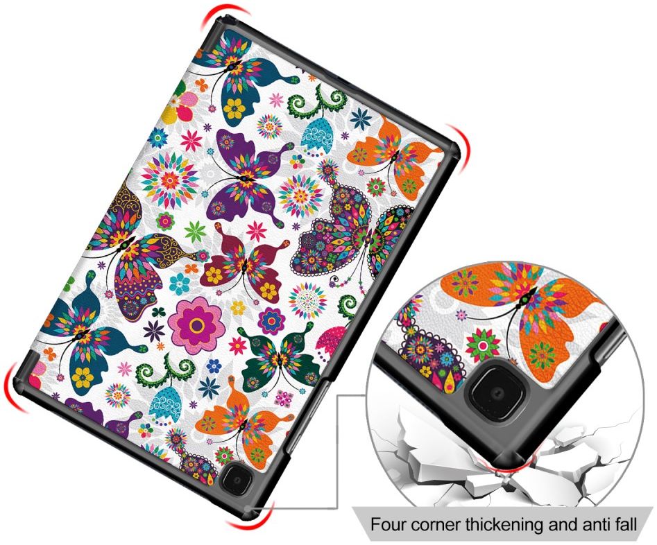 Samsung Galaxy Tab A7 (2020 / 2022) Hoes Tri-fold met Vlinder Print afbeelding 10
