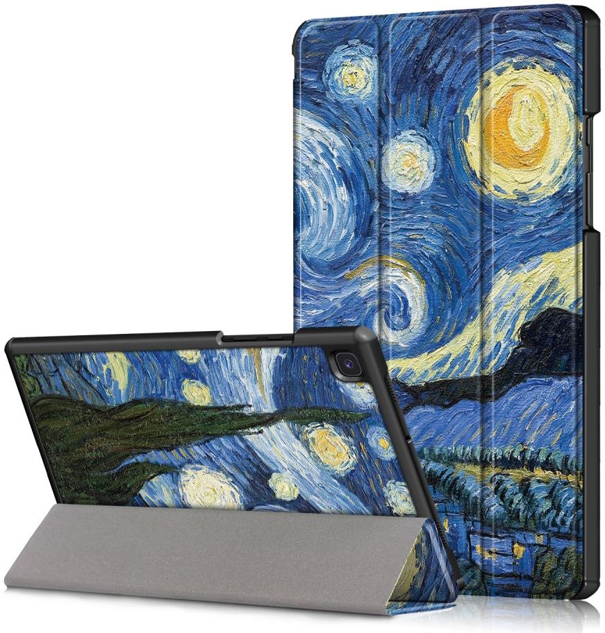 Samsung Galaxy Tab A7 (2020 / 2022) Hoes Tri-fold met Blauw Print afbeelding 1
