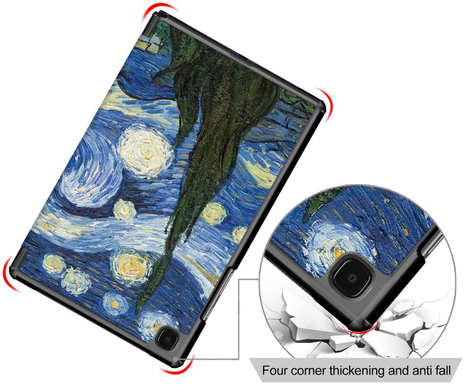 Samsung Galaxy Tab A7 (2020 / 2022) Hoes Tri-fold met Blauw Print afbeelding 10