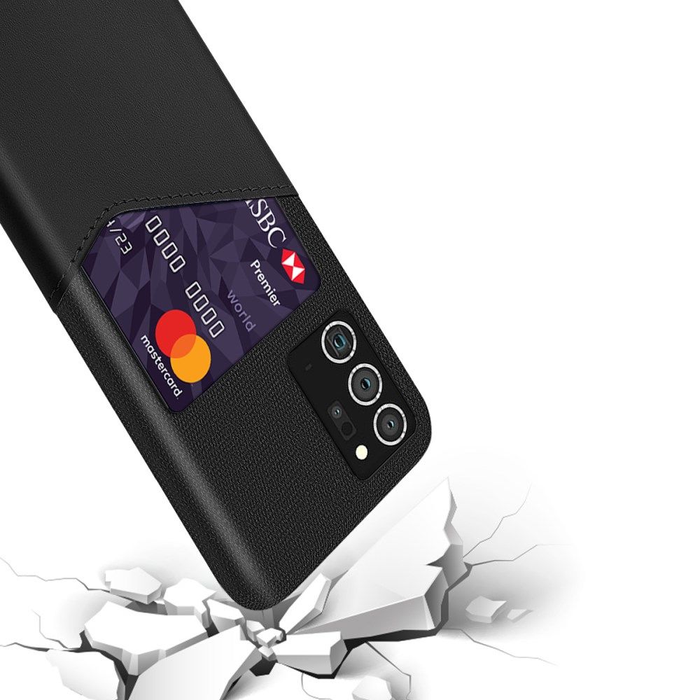 Samsung Galaxy Note 20 Ultra Stoffen Hoesje met Kaartsleuf Zwart afbeelding 3