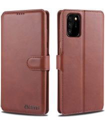 AZNS Samsung Galaxy Note 20 Ultra Book Case Hoesje Wallet Stand Bruin