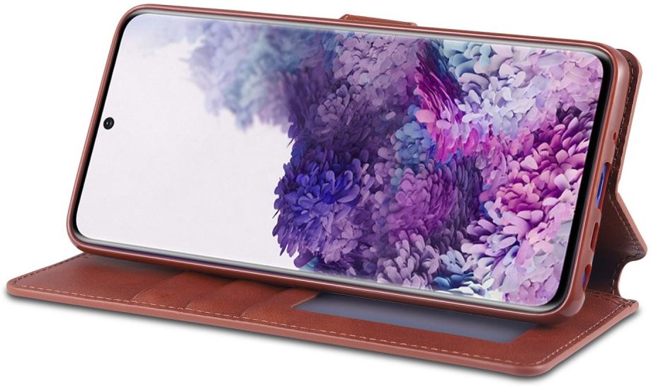 AZNS Samsung Galaxy Note 20 Ultra Book Case Hoesje Wallet Stand Bruin afbeelding 4