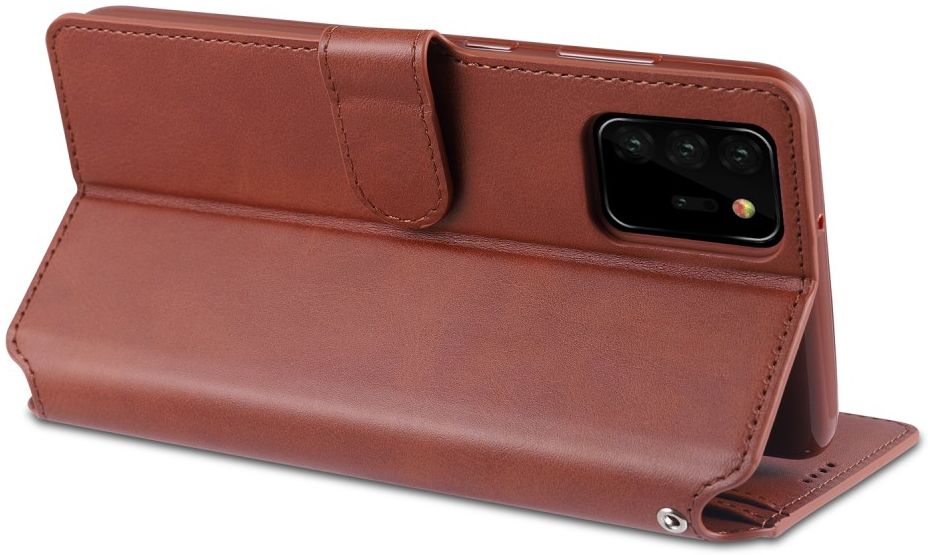 AZNS Samsung Galaxy Note 20 Ultra Book Case Hoesje Wallet Stand Bruin afbeelding 5