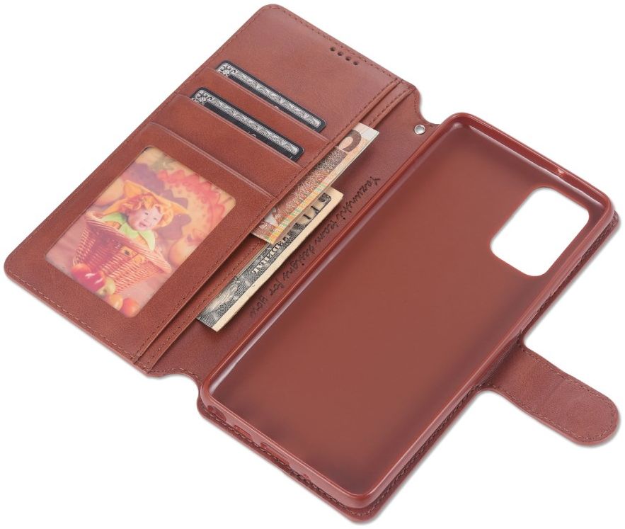 AZNS Samsung Galaxy Note 20 Ultra Book Case Hoesje Wallet Stand Bruin afbeelding 7