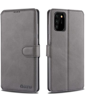 AZNS Samsung Galaxy Note 20 Ultra Book Case Hoesje Wallet Stand Grijs Hoesjes