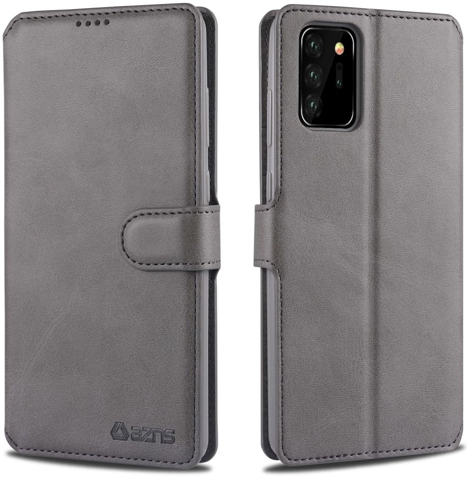 AZNS Samsung Galaxy Note 20 Ultra Book Case Hoesje Wallet Stand Grijs afbeelding 1