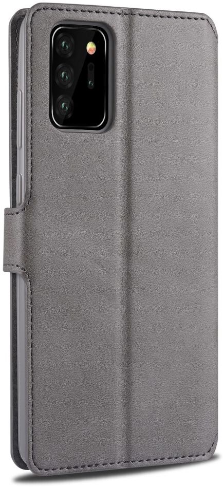 AZNS Samsung Galaxy Note 20 Ultra Book Case Hoesje Wallet Stand Grijs afbeelding 4